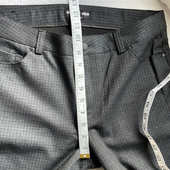 Karl Lagerfeld Houndstooth 5 Pocket Pants 10 - f - Picture 5 of 11